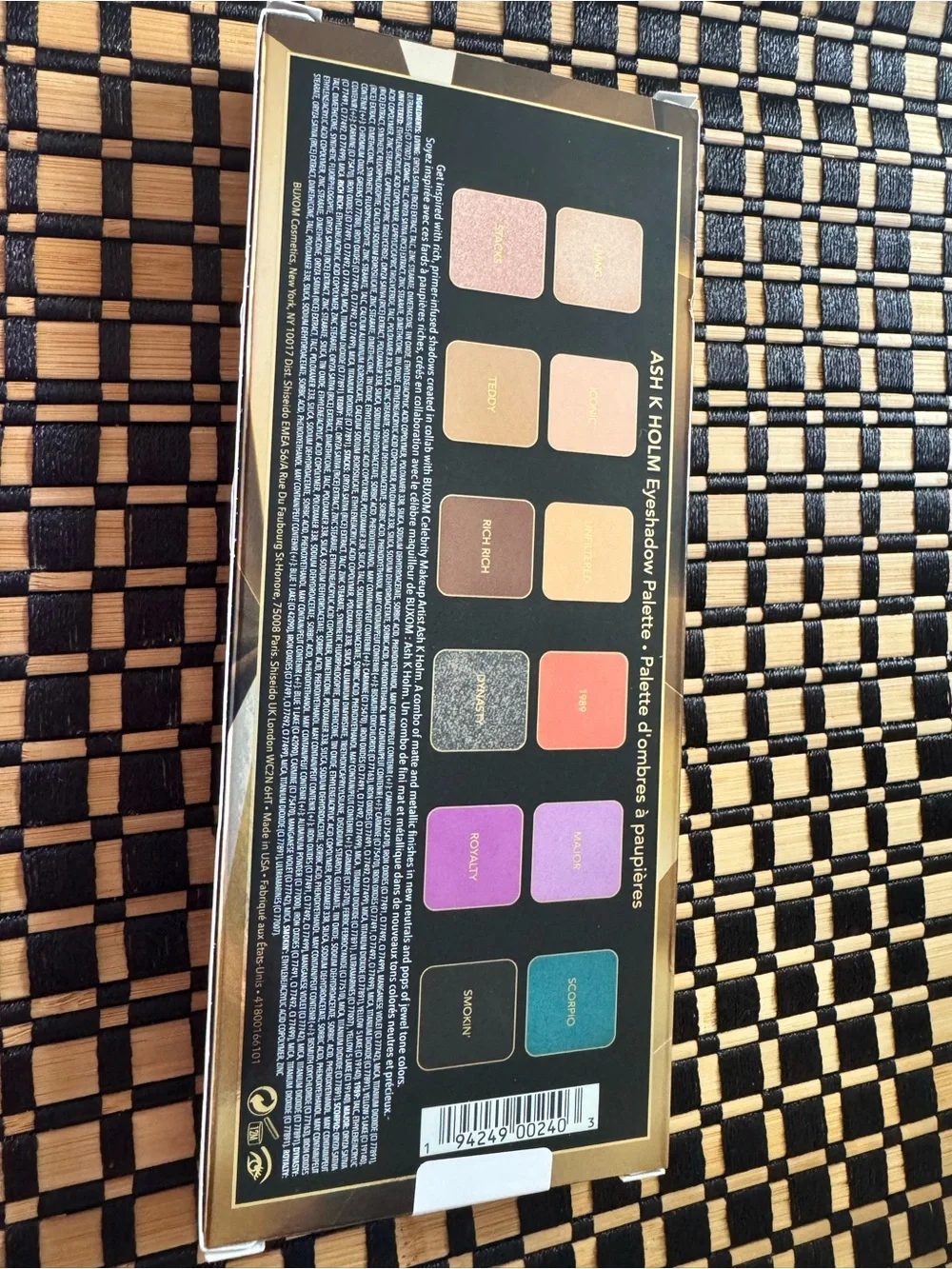 Buxom Eyeshadow Palette - Gold, Purple, Teal, Coral, Brown